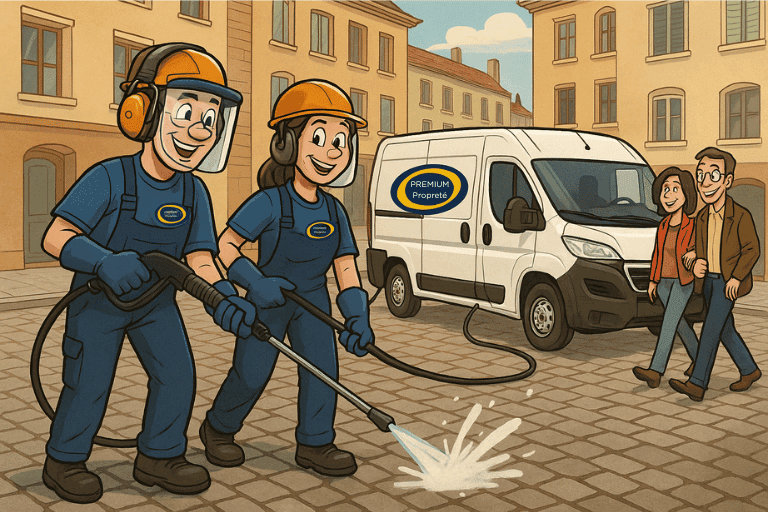 Illustration secteur Nettoyage haute pression